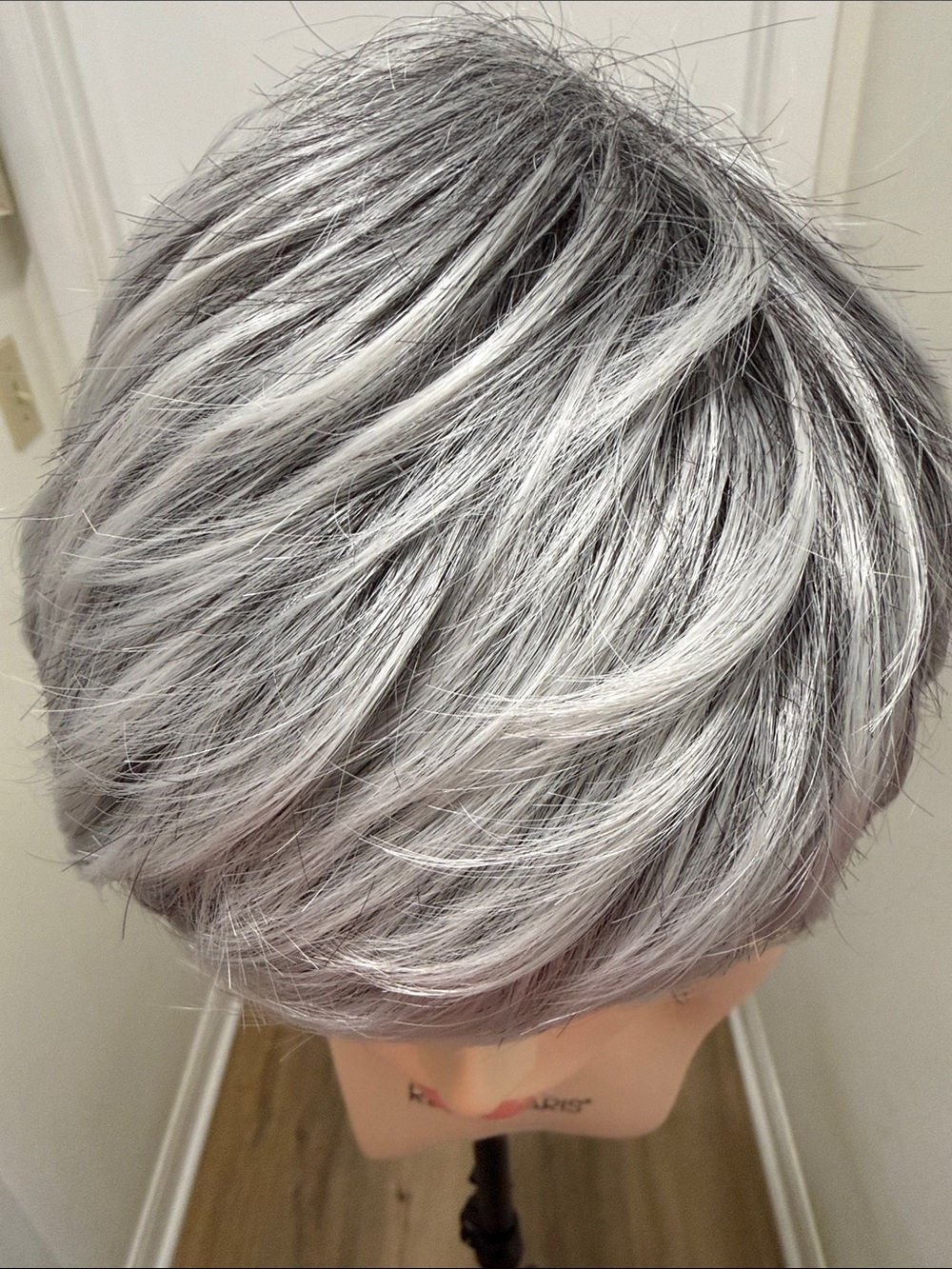 HAIR Pixie Cut with Bangs Free Part Silver/Gray/White - Picture 5 of 14